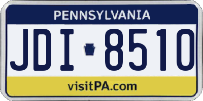 PA license plate JDI8510