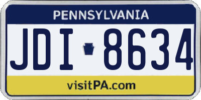PA license plate JDI8634