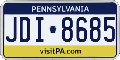 PA license plate JDI8685