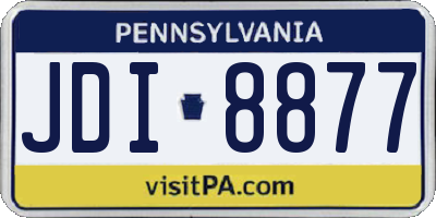 PA license plate JDI8877