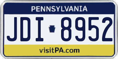 PA license plate JDI8952