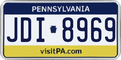 PA license plate JDI8969