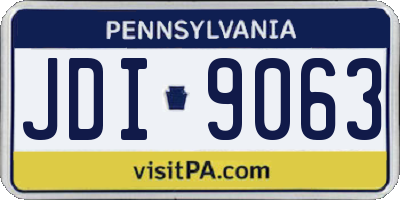 PA license plate JDI9063