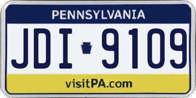 PA license plate JDI9109