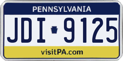 PA license plate JDI9125