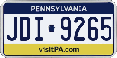 PA license plate JDI9265