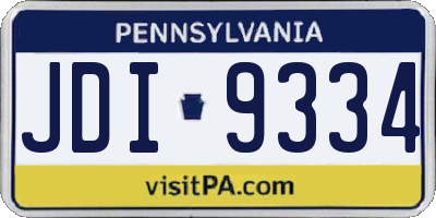 PA license plate JDI9334