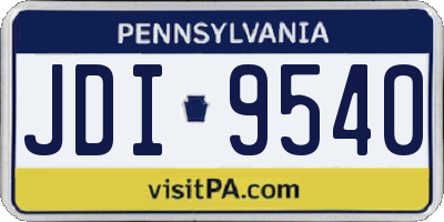 PA license plate JDI9540