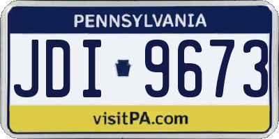 PA license plate JDI9673