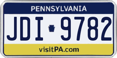 PA license plate JDI9782