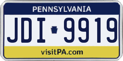 PA license plate JDI9919