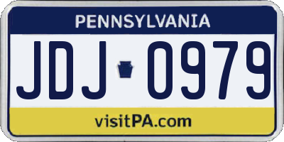 PA license plate JDJ0979