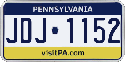PA license plate JDJ1152