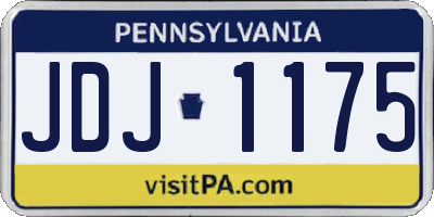 PA license plate JDJ1175