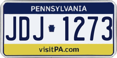 PA license plate JDJ1273