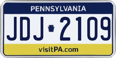 PA license plate JDJ2109