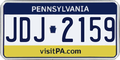 PA license plate JDJ2159