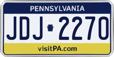 PA license plate JDJ2270