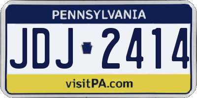 PA license plate JDJ2414