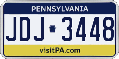 PA license plate JDJ3448