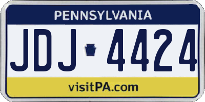 PA license plate JDJ4424