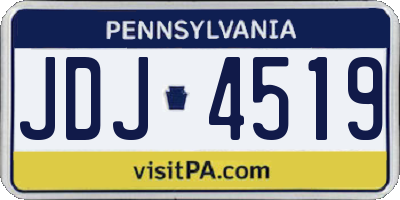 PA license plate JDJ4519