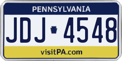 PA license plate JDJ4548