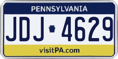 PA license plate JDJ4629