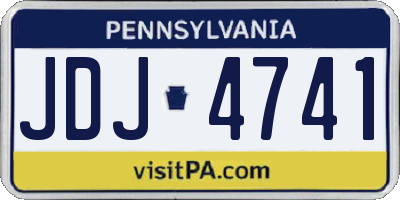 PA license plate JDJ4741