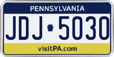PA license plate JDJ5030