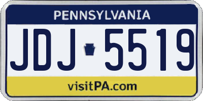 PA license plate JDJ5519