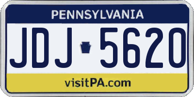 PA license plate JDJ5620