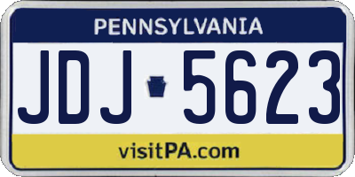 PA license plate JDJ5623