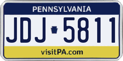 PA license plate JDJ5811
