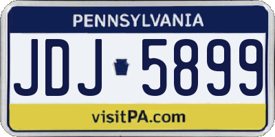 PA license plate JDJ5899