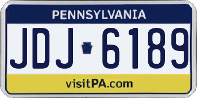 PA license plate JDJ6189