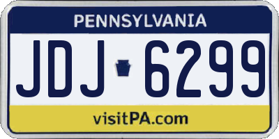 PA license plate JDJ6299