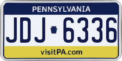 PA license plate JDJ6336