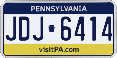 PA license plate JDJ6414