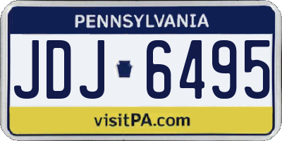 PA license plate JDJ6495