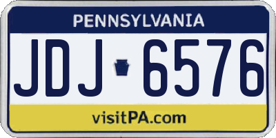 PA license plate JDJ6576