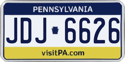 PA license plate JDJ6626