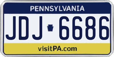 PA license plate JDJ6686