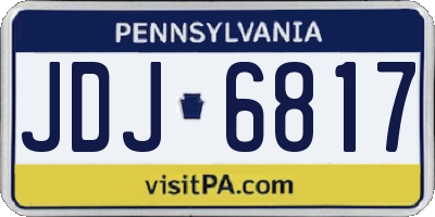 PA license plate JDJ6817