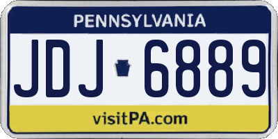 PA license plate JDJ6889