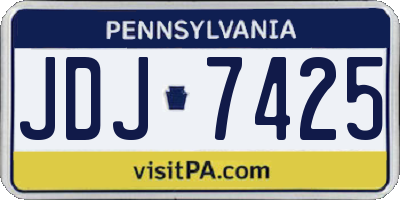 PA license plate JDJ7425