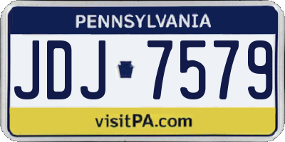 PA license plate JDJ7579