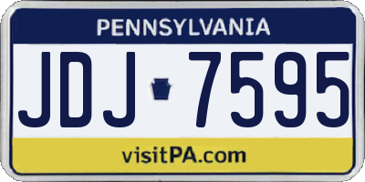 PA license plate JDJ7595