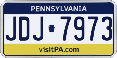 PA license plate JDJ7973