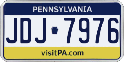 PA license plate JDJ7976